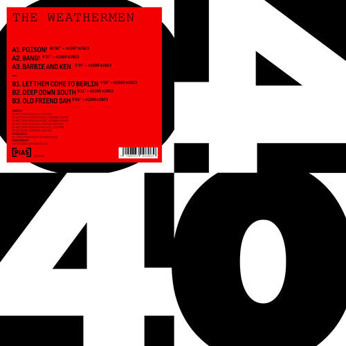 

Сингл 12" Weathermen: - PIAS 40