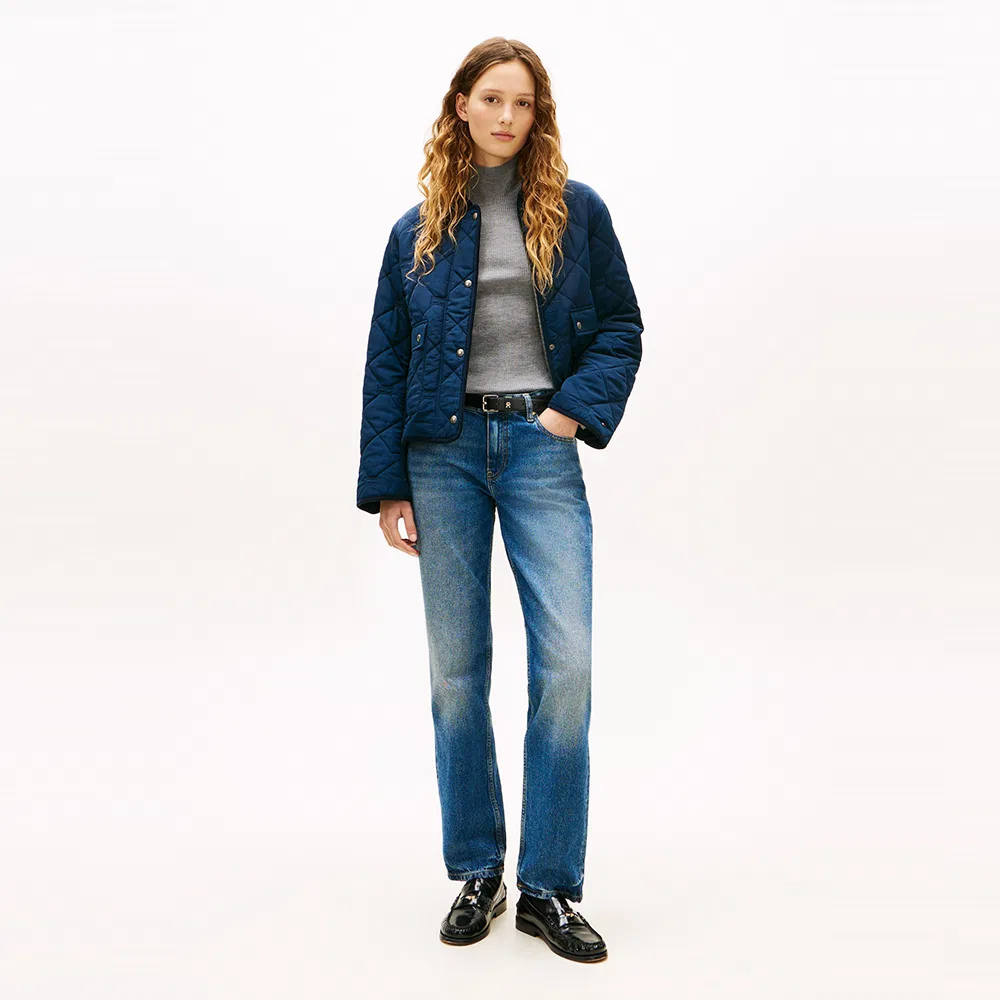Женский стёганый жакет с флаговым узором тёмно-синий от Tommy Hilfiger Women — фото 2