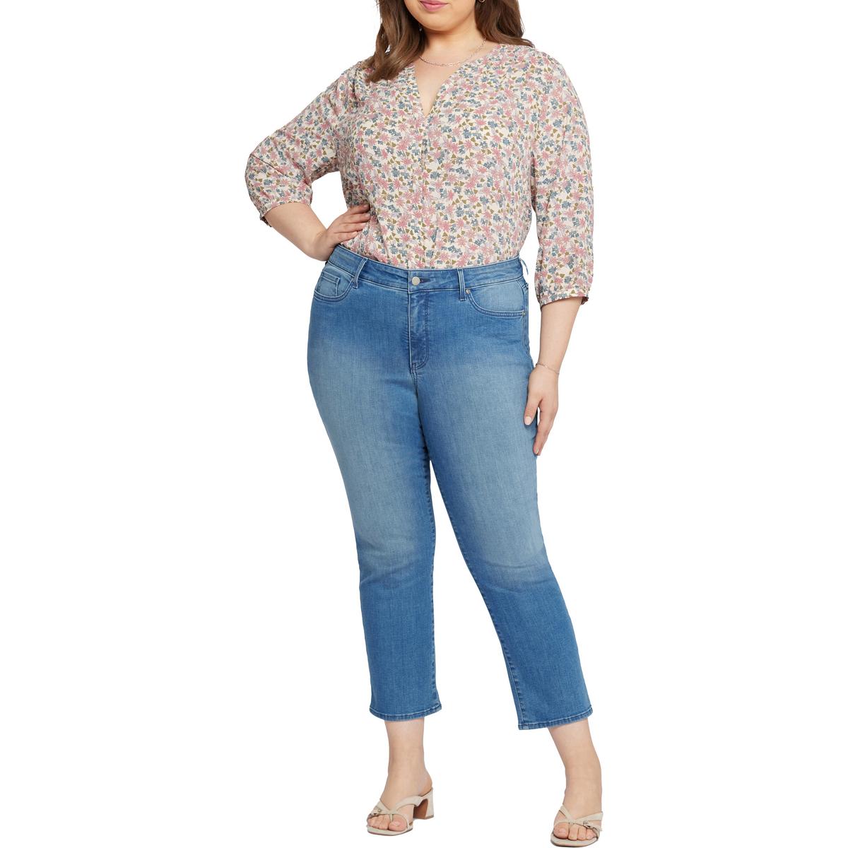 

Женские хлопковые джинсы с карманами до щиколотки Plus Marilyn NYDJ, Stargazer