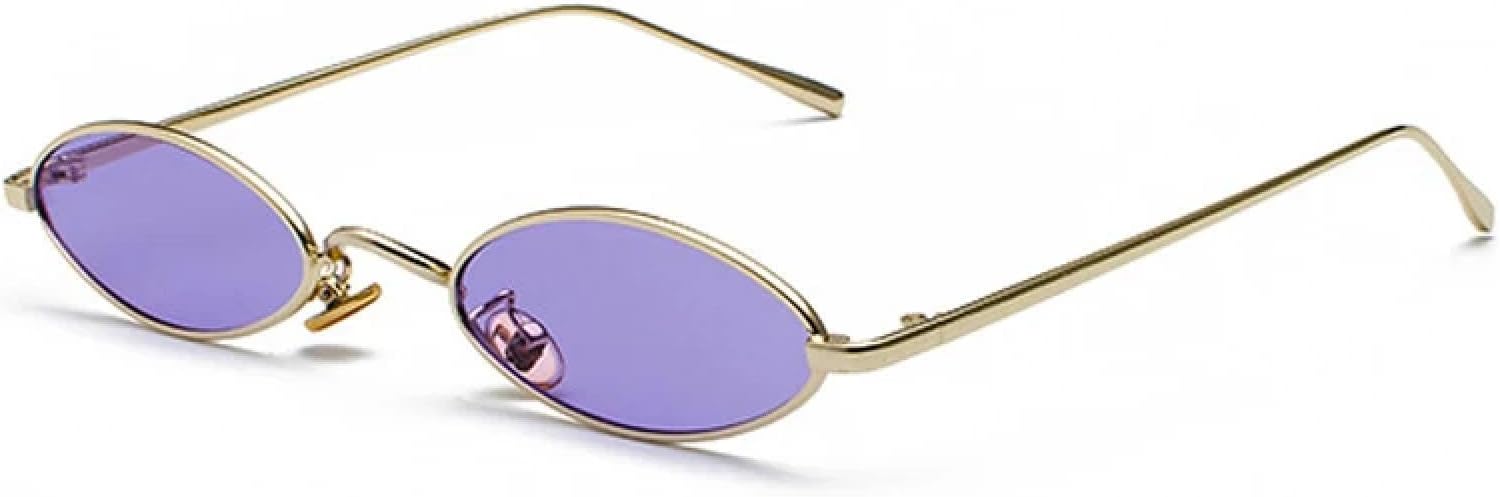 

Солнцезащитные очки с защитой от УФ-излучения UV400 | Красные, маленькие, овальные, круглые, металлические | Для женщин и мужчин, для занятий спортом на открытом воздухе и вождения DSVIGF, C13 Gold Purple