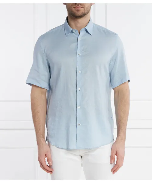 

Льняная рубашка s-liam-ken Regular fit Boss, синий