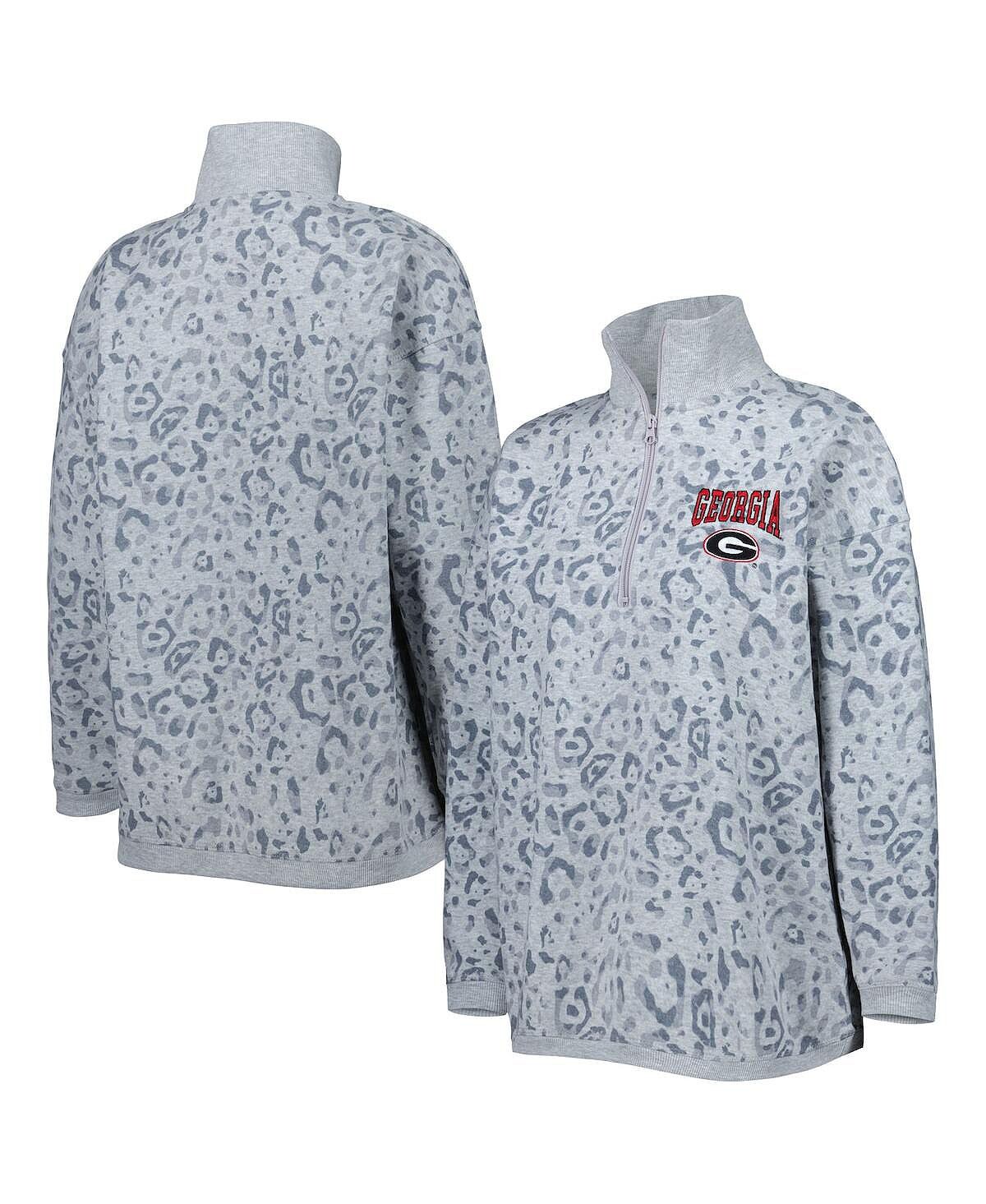 

Женский свитшот с леопардовым принтом Heather Grey Georgia Bulldogs на молнии четверти Gameday Couture, Коричневый, Женский свитшот с леопардовым принтом Heather Grey Georgia Bulldogs на молнии четверти Gameday Couture