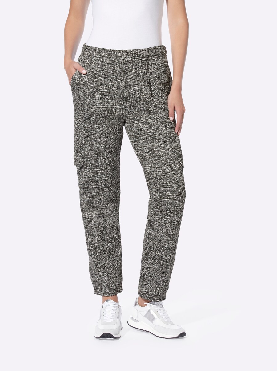 

Узкие брюки-карго heine, цвет Taupe/Dark grey/mottled grey