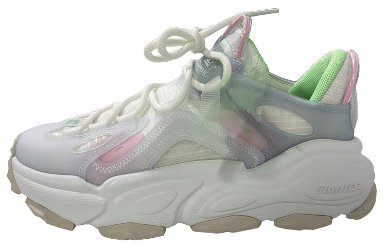 

Кроссовки STARTER Chunky Sneakers Unisex Low-top White/green/gray/pink, белый