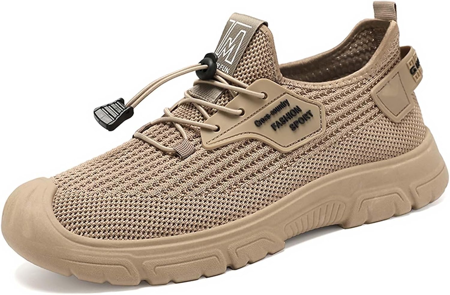 

Мужские кроссовки Легкие Воздухопроницаемые для бега и ходьбы для тренировок в зале и повседневной носки Удобная обувь без шнурков Generic, Coffee