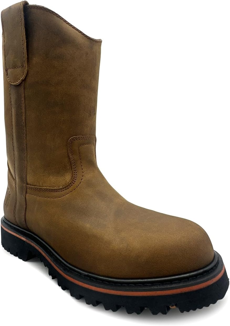 

Мужские кожаные ботинки The Western Shops с усиленной подошвой и вставкой для легкого надевания, Tang