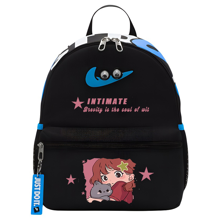 

Nike Тканевый рюкзак унисекс черный и фото синий, Kitten and Girlish