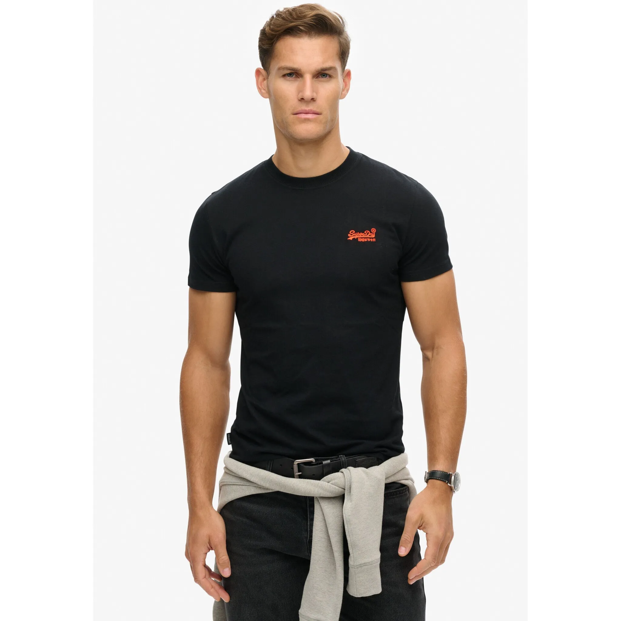 

Рубашка с круглым вырезом Superdry "Футболка Essential Logo из органического хлопка", оранжевый