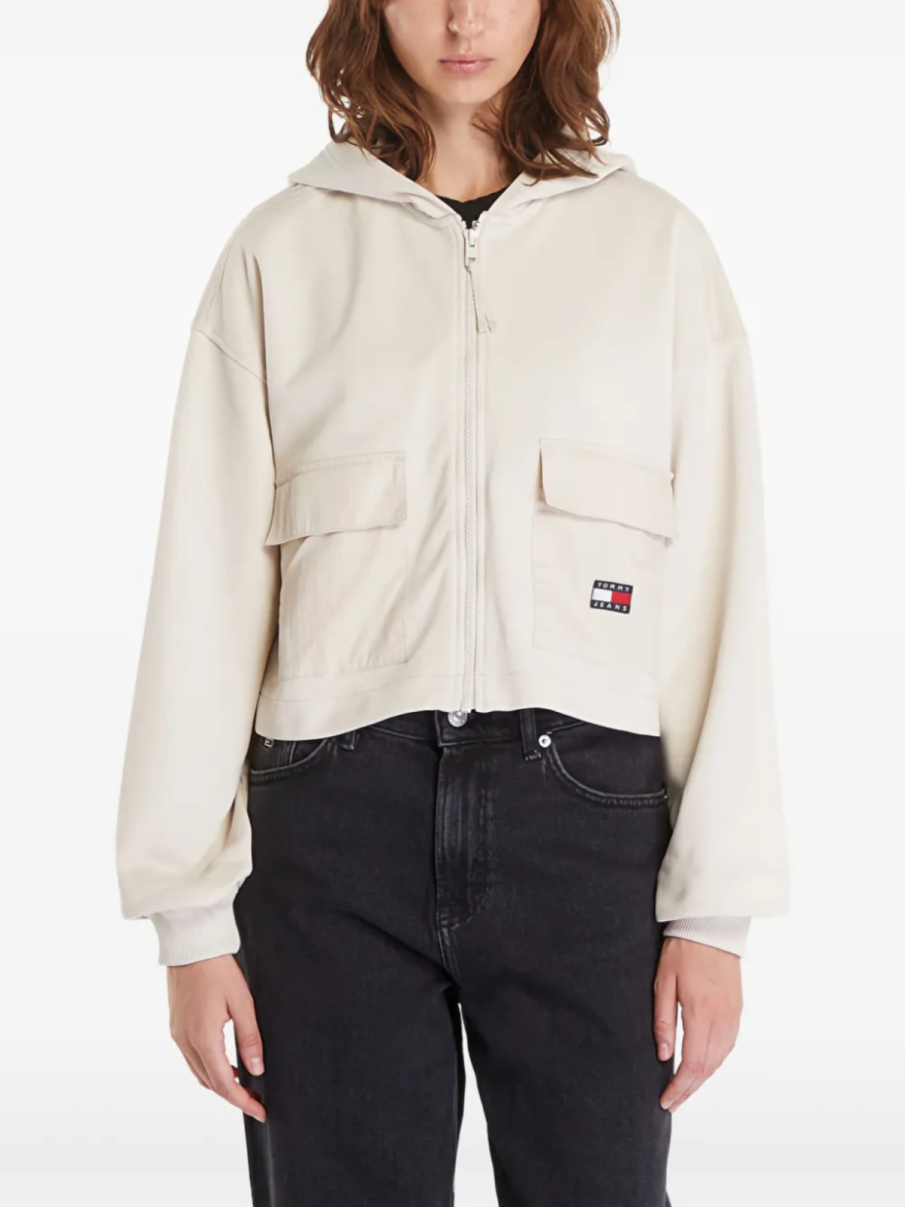 

Tommy Jeans худи на молнии с логотипом, нейтральный