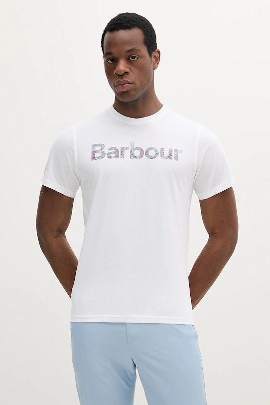 

Хлопковая футболка Devon Graphic T-Shirt Barbour, белый