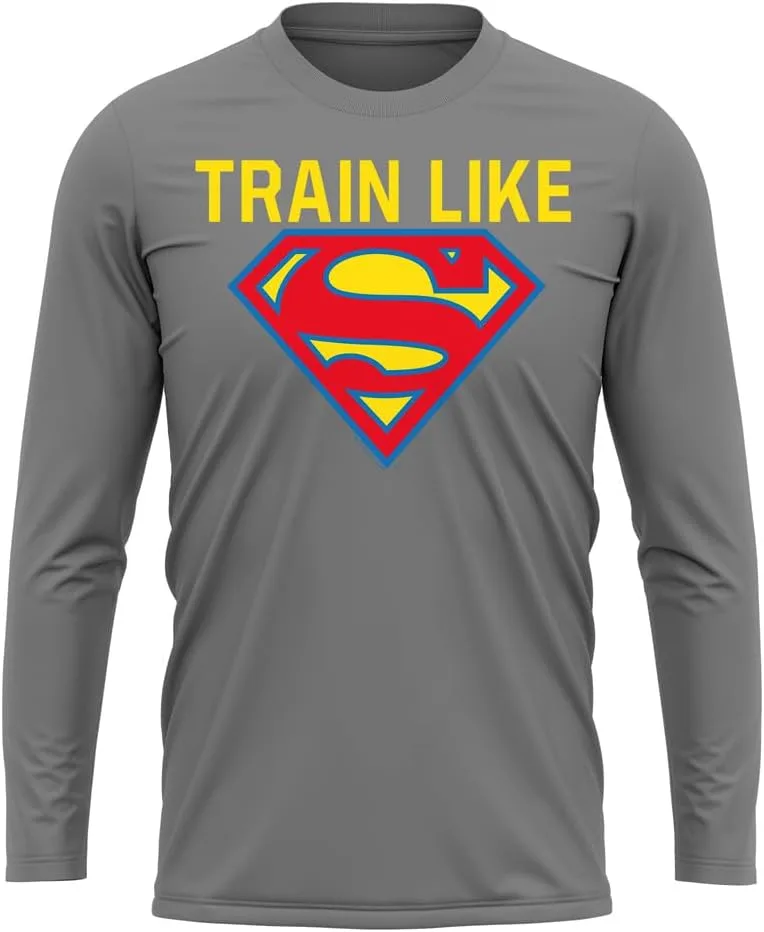 

Popfunk Superman Train Like Superman мужская спортивная футболка с длинным рукавом