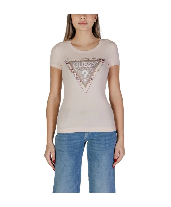

Футболка Ss cn с логотипом чиа w5ri22 j1314 Guess, розовый