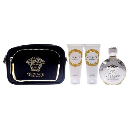 Туалетная вода Eros Pour Femme, 100 мл + Лосьон для тела Versace, 100 мл + Гель для ванны и душа, 100 мл — фото 3