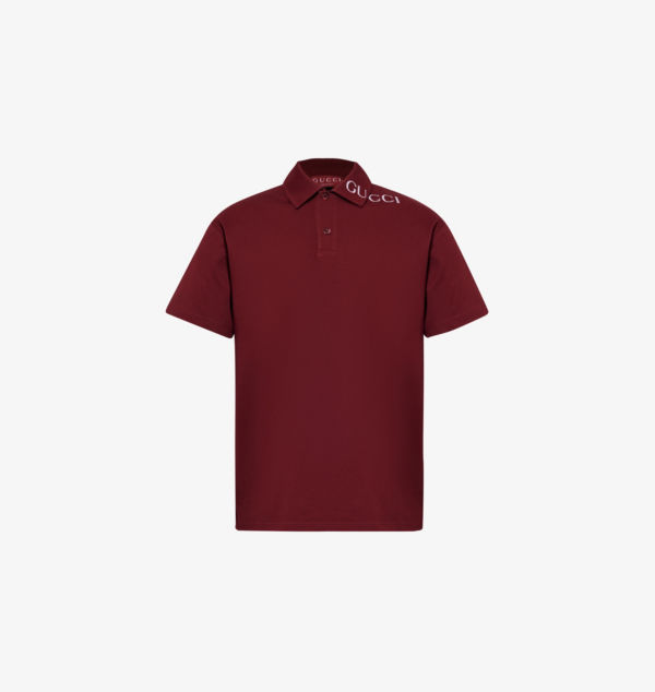 

Рубашка-Поло Regular-Fit из хлопка-пике с фирменным принтом Gucci, красный