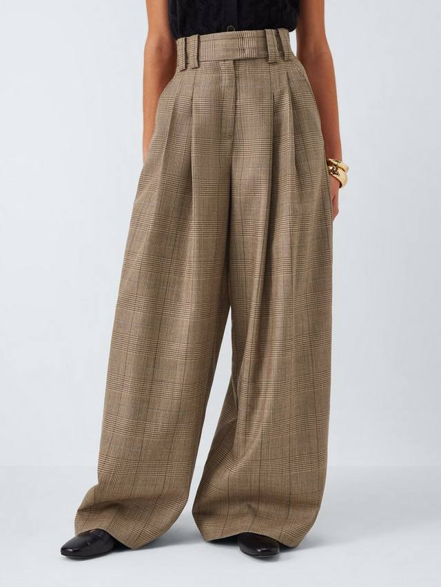 

Ультрадлинные плиссированные широкие брюки из шерсти Marella, Honey