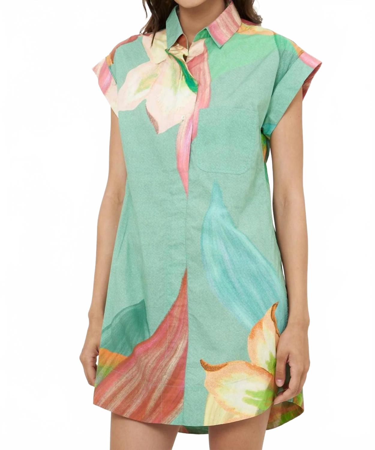 

Женское мини-платье в цвете гибискус-шалфей Oliphant, Hibiscus Sage