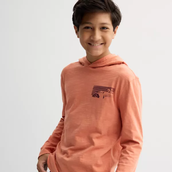 

Футболка с капюшоном с графическим принтом для мальчиков 7-20 лет Sonoma Goods For Life, цвет racing comic red