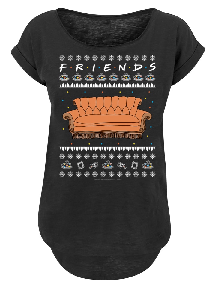 

Удлиненная футболка с надписью FRIENDS TV series Isle Couch черного цвета F4NT4STIC, Черный, Удлиненная футболка с надписью FRIENDS TV series Isle Couch черного цвета F4NT4STIC