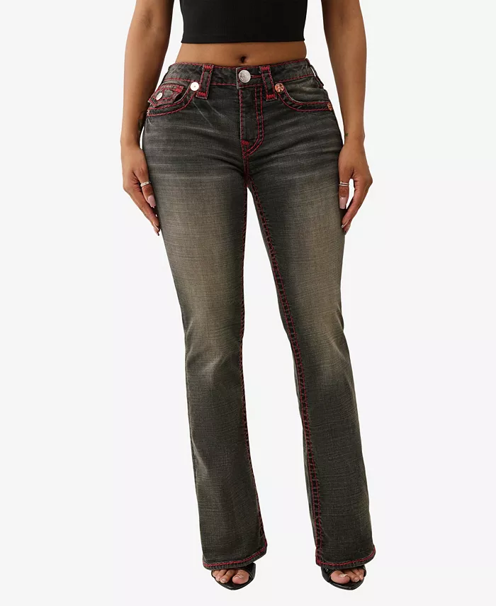 

Женские джинсы Becca Super T Bootcut Flap True Religion, черный