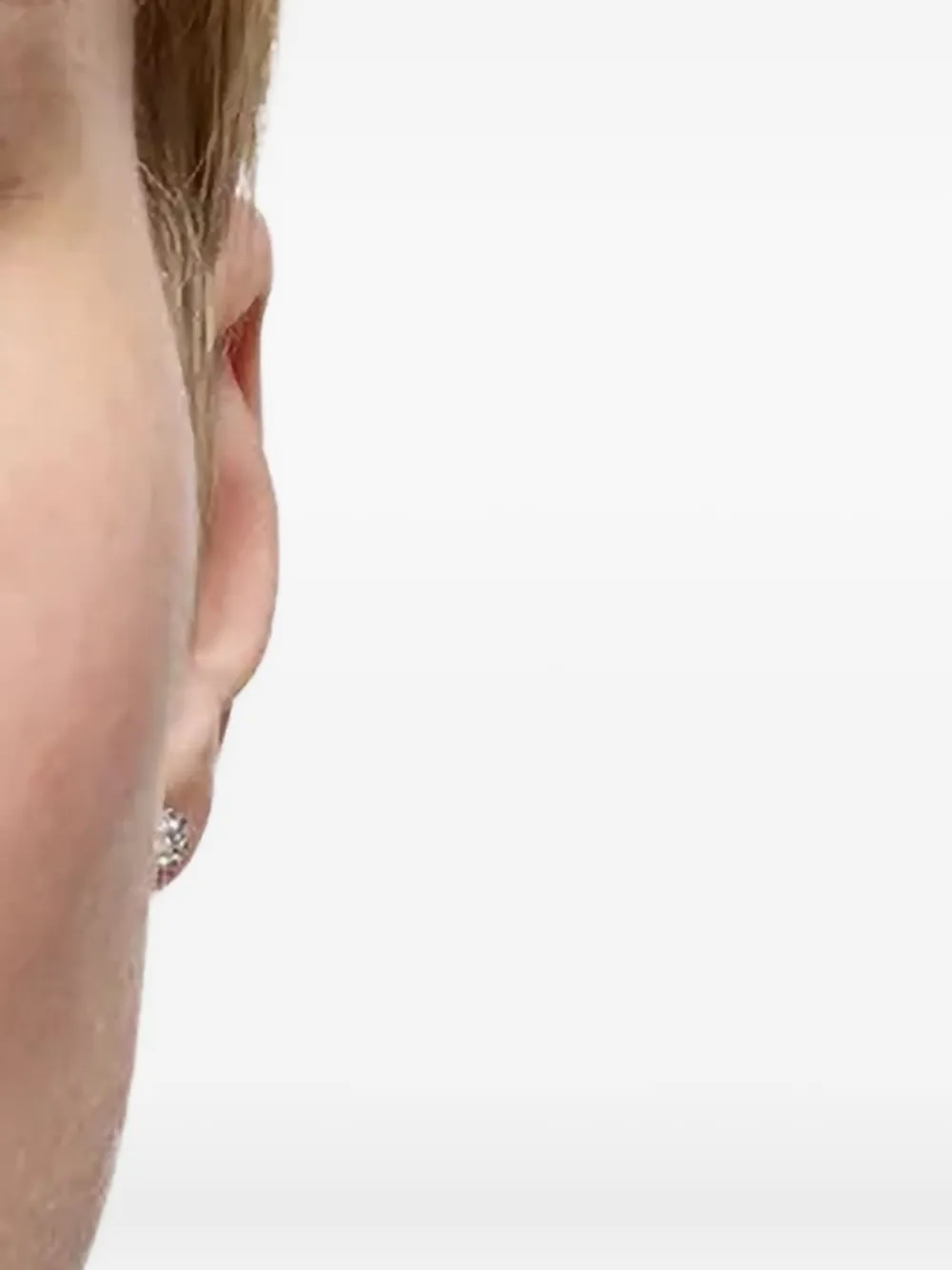 

Серьги-пусеты из белого золота 750 пробы с бриллиантами Tous, серебристый