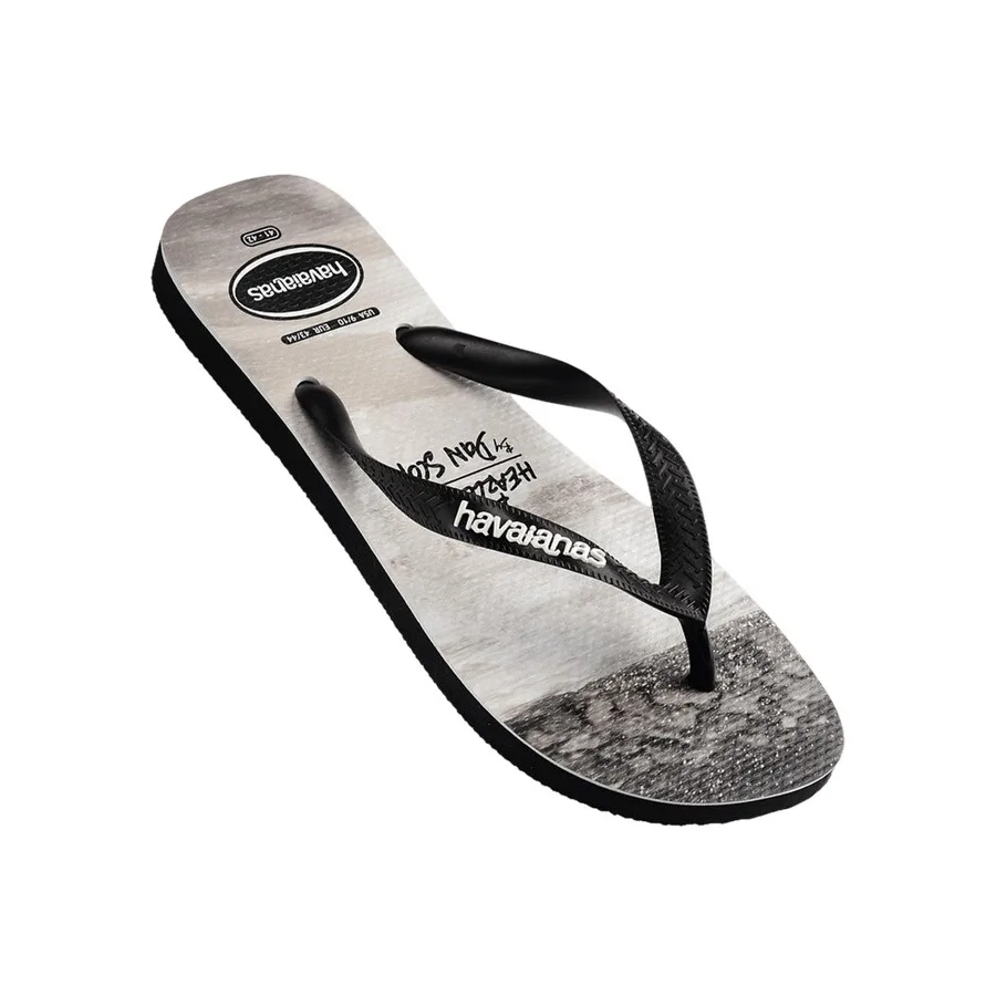Вьетнамки Havaianas Top с фотопринтом, черно-белый — фото 2