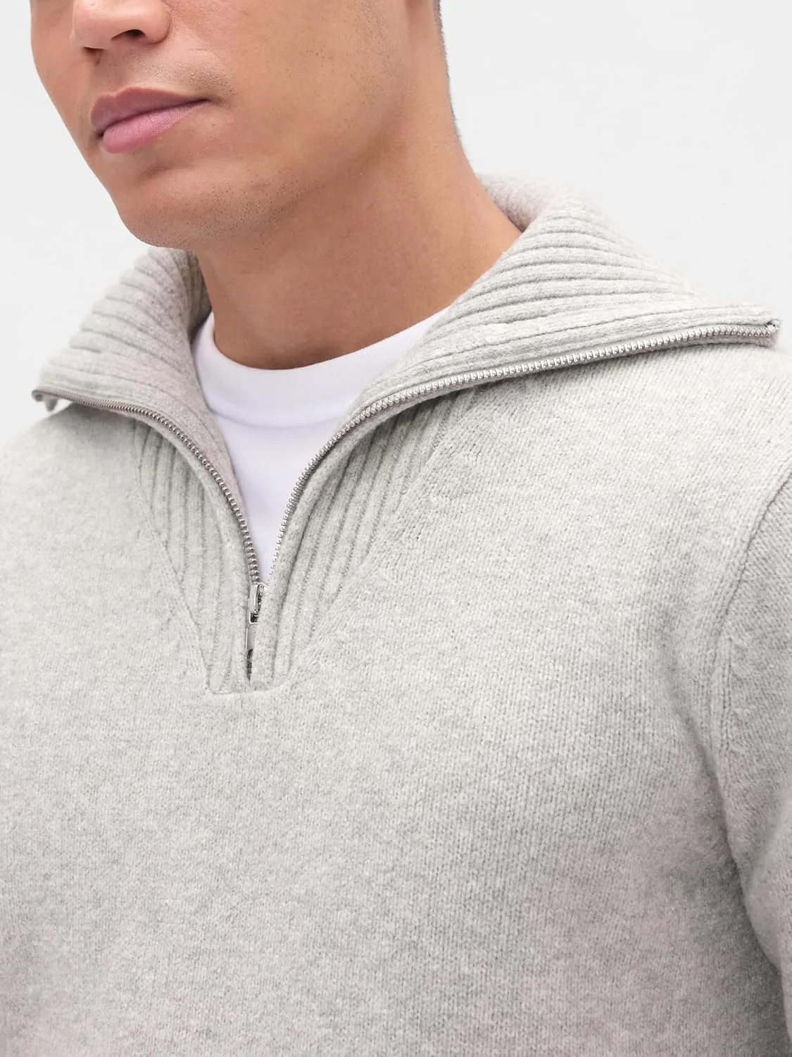 Свитер Gap Men's Cashsoft с застежкой на четверть — фото 4
