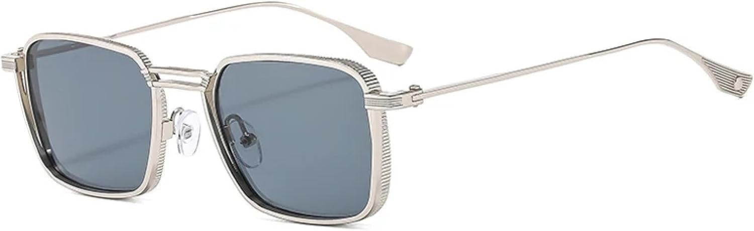 

Винтажные солнцезащитные очки в стиле стимпанк с металлической оправой, для мужчин и женщин, модные классические очки для путешествий и вождения, защита от УФ-излучения UV400 generic, Silver Gray