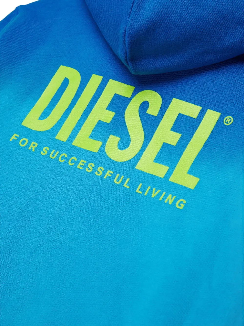 Толстовка shade over на молнии с капюшоном Diesel Kids, синий — фото 3