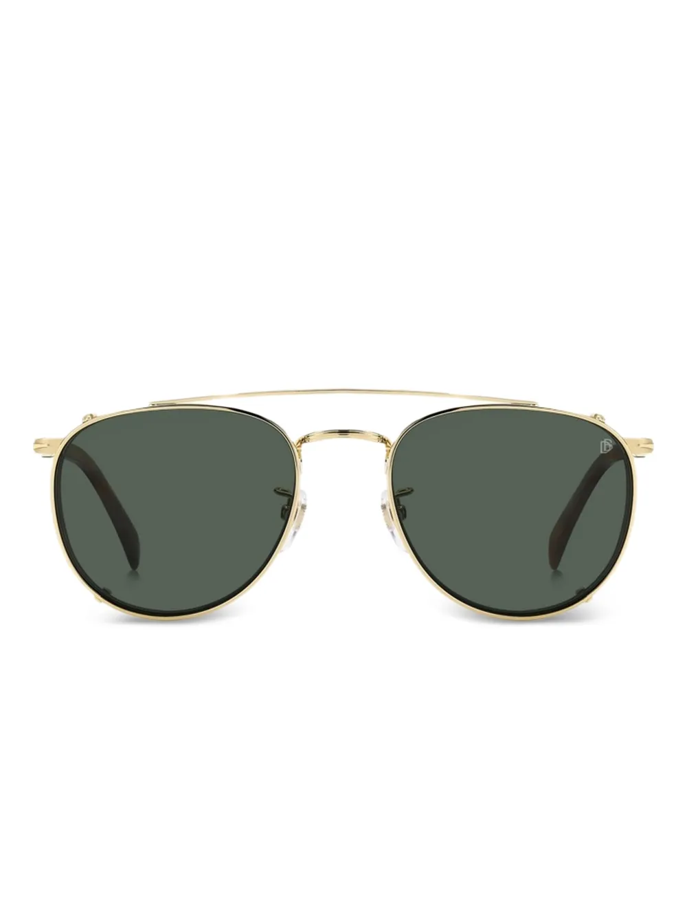 

Золотистые солнцезащитные очки-клипсы DAVID BECKHAM EYEWEAR, золотой