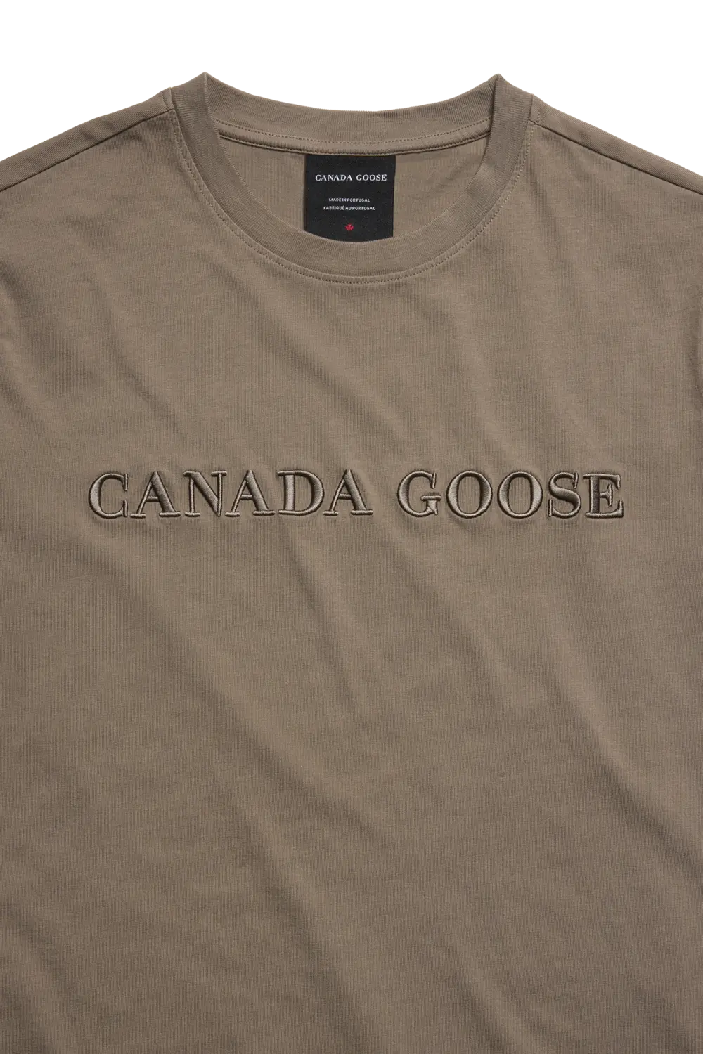 Футболка Canada Goose Emersen Embroidered Crewneck T-Shirt, Taupe Grey — фото 4