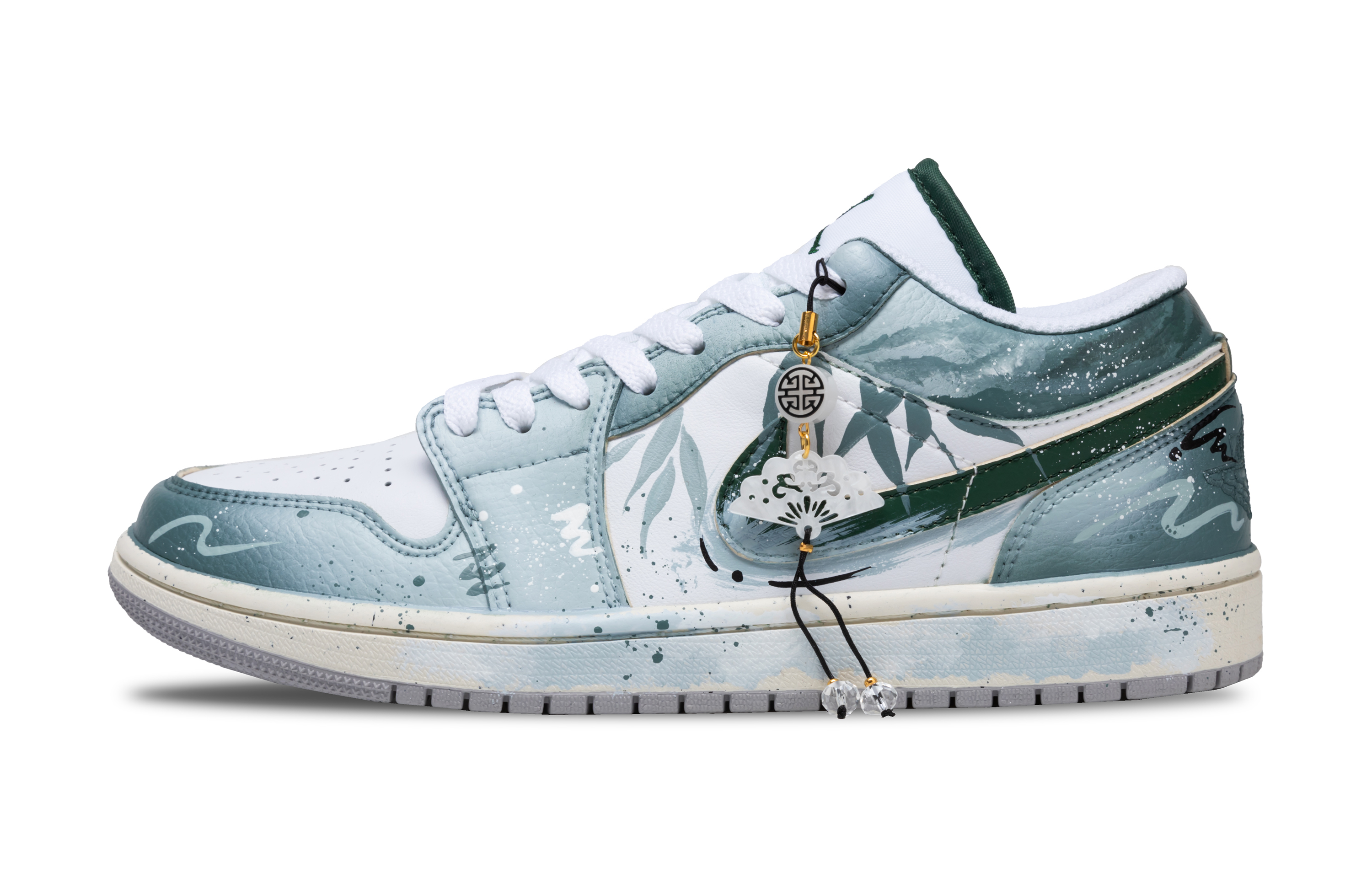 

Jordan Баскетбольные кроссовки Air 1 Vintage, низкие, мужские, белые/зеленые