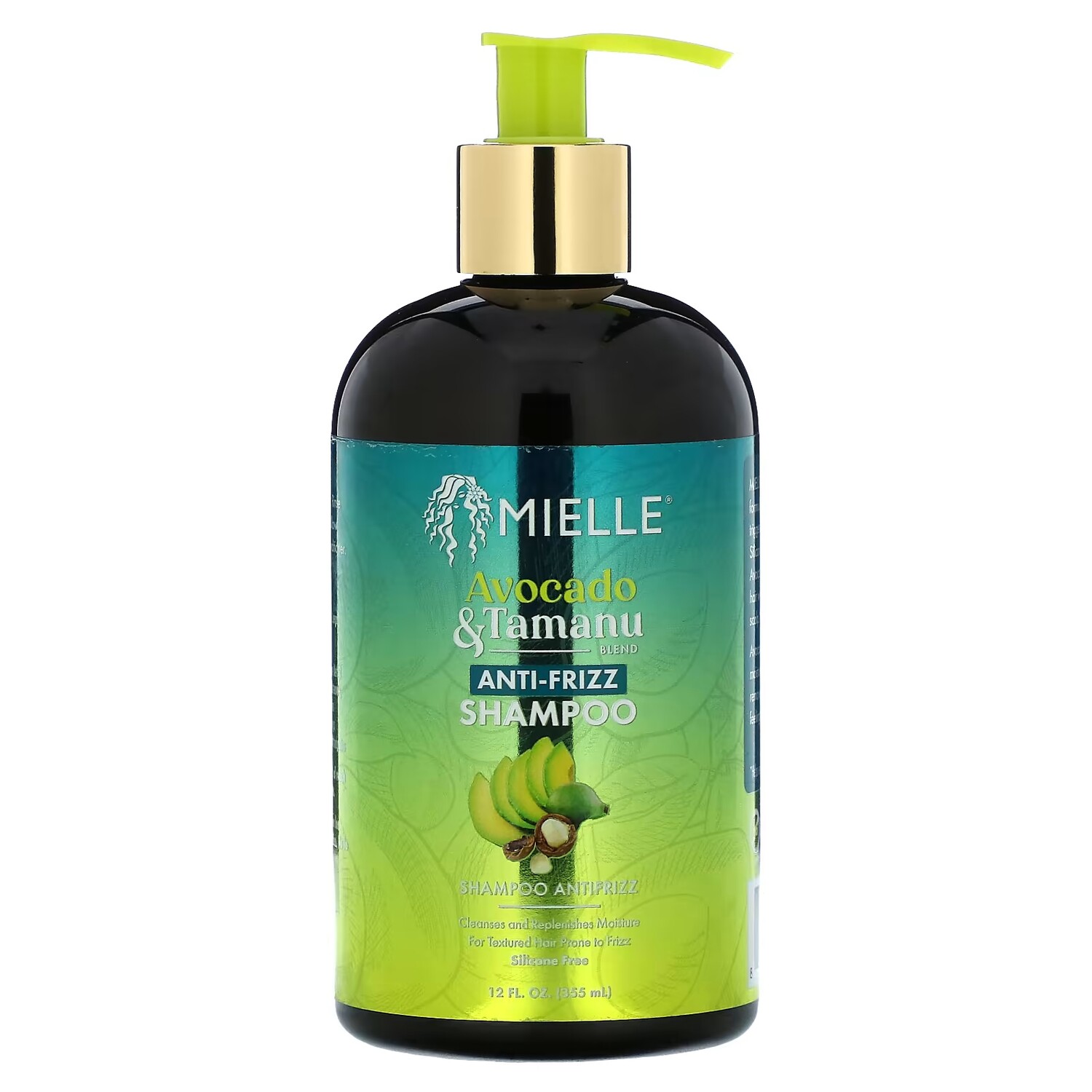 

Шампунь Mielle Anti-Frizz с авокадо и таману, 355 мл