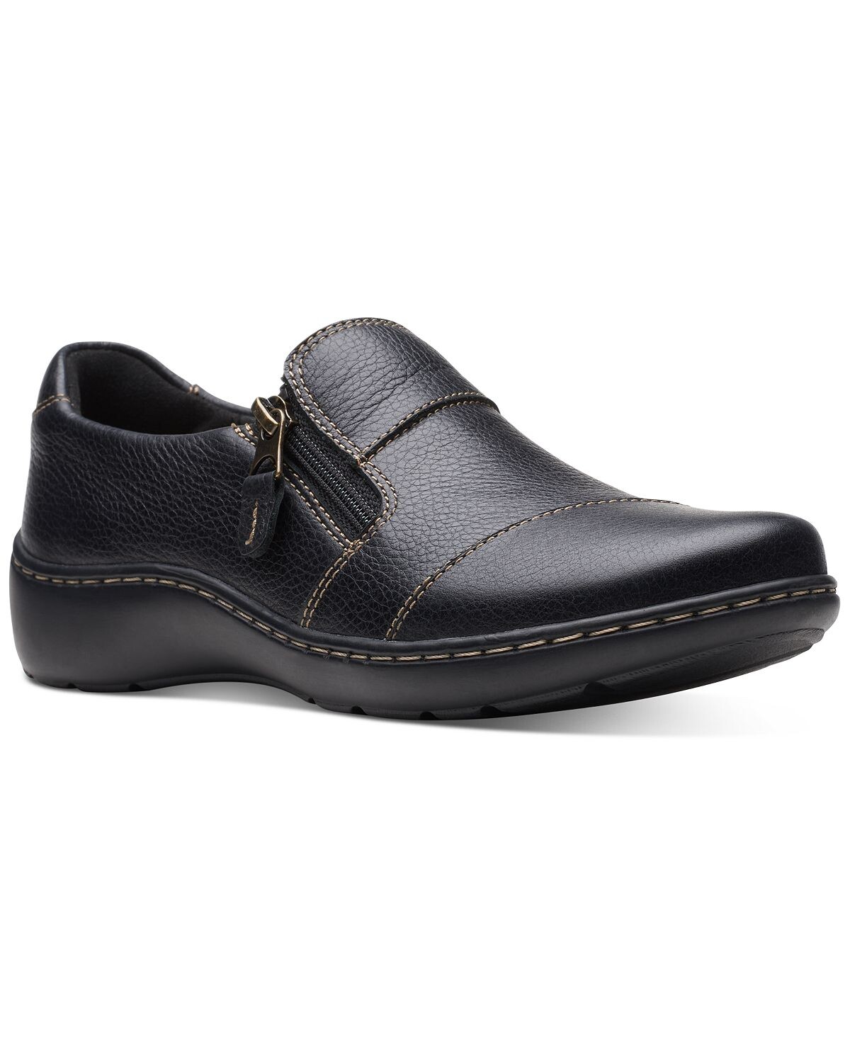 

Женские балетки на молнии Cora Harbour Clarks, черный