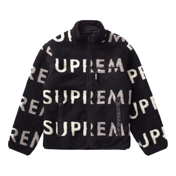 

Куртка fw18 reversible fleece jacket black Supreme, черный