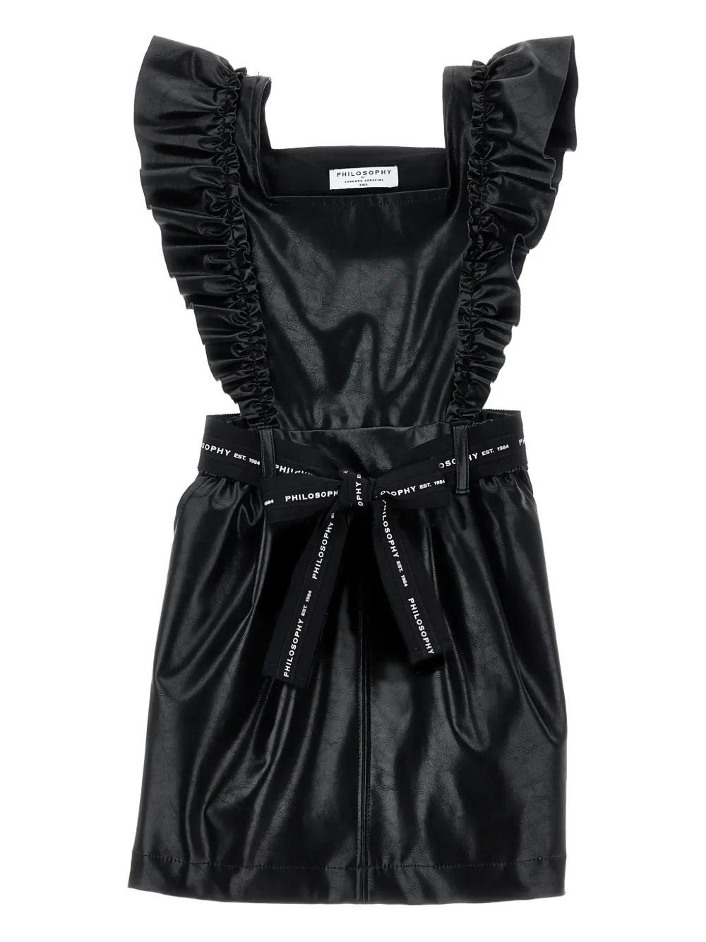 

Платье с оборками Philosophy Di Lorenzo Serafini Kids, черный