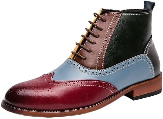 

Мужские повседневные кожаные ботинки, мужские сапоги Челси, цветная подошва из древесного корня, для ежедневной носки, удобные, для ходьбы, работы и вечеринок Zestrelax, красный