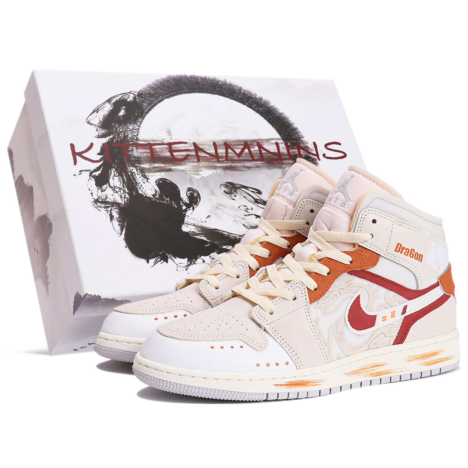 

Jordan Air Jordan 1 винтажные баскетбольные кроссовки женские, Off-white