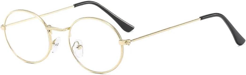 

Винтажные металлические овальные солнцезащитные очки для женщин, для активного отдыха, вождения, рыбалки, для мужчин, роскошные, с защитой от УФ-излучения UV400 TVTBBVV, Gold Clear