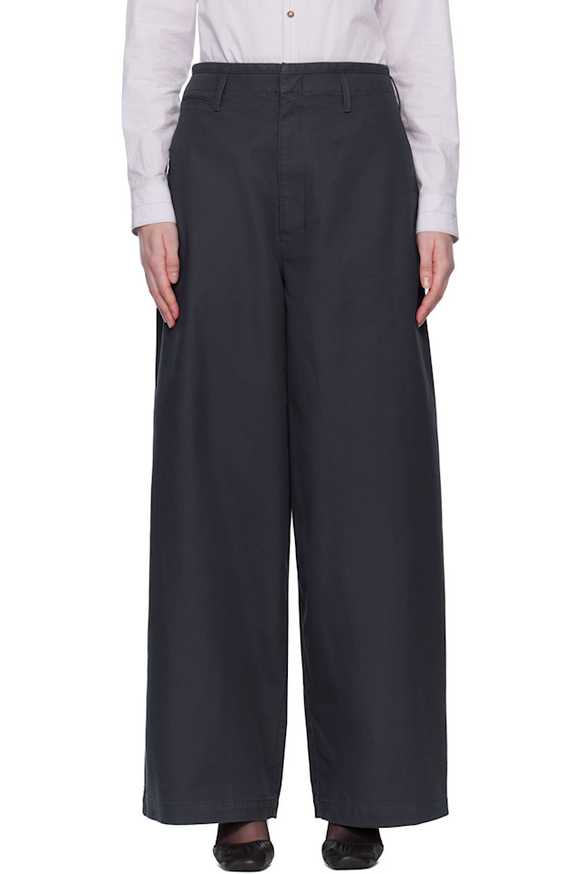 

Lemaire Темно-Синие брюки чинос большого размера