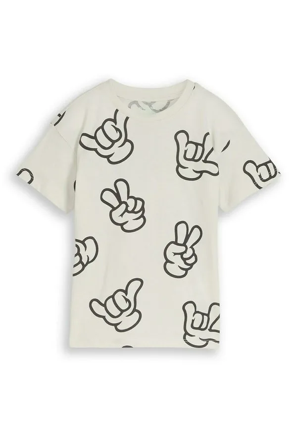 Футболка tom tailor футболка оверсайз футболка с принтом горчичный Tom Tailor, Off White Grey Hand Design