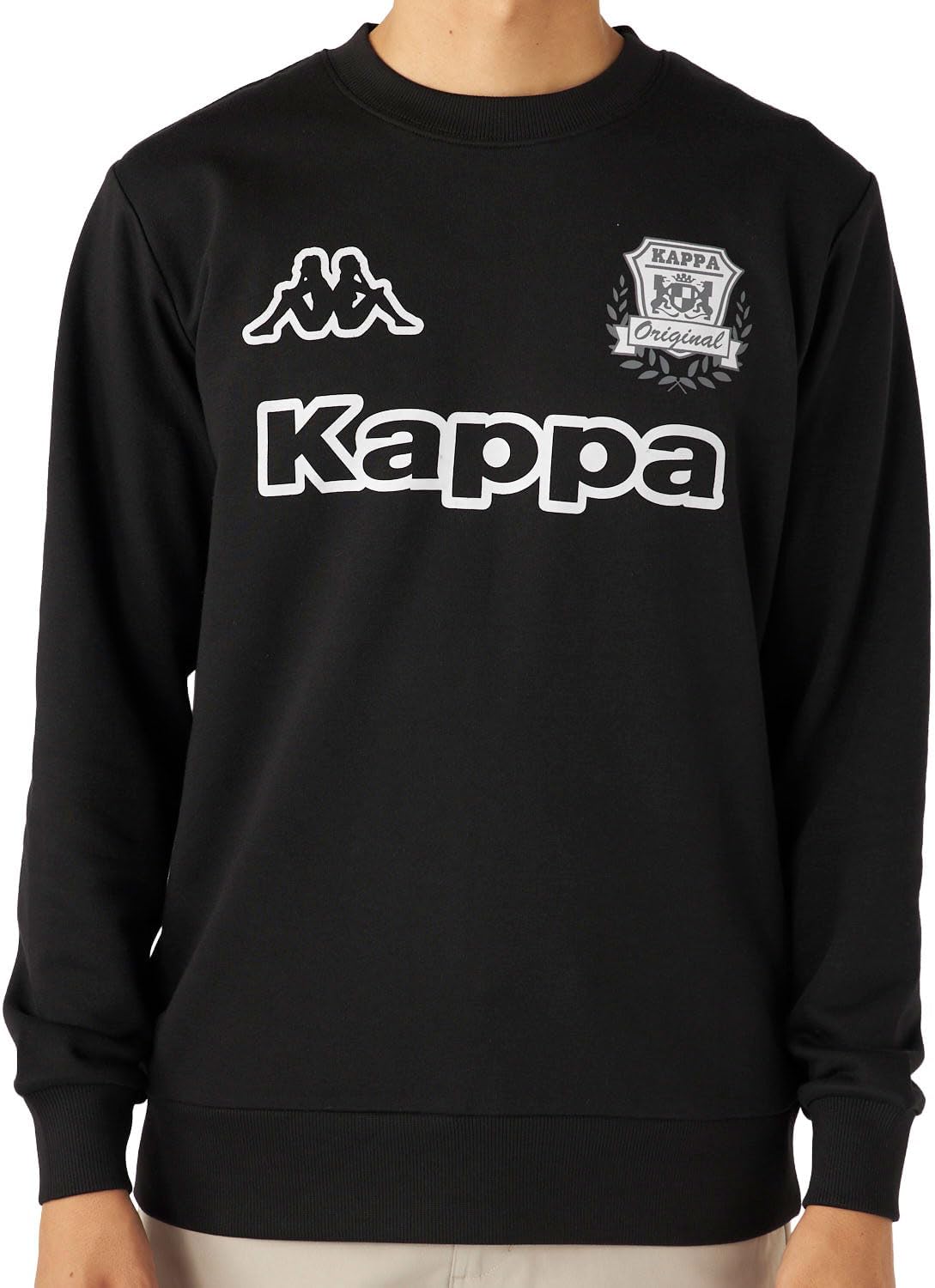 

Мужская толстовка Kappa 245361 с логотипом в футбольном стиле, черный