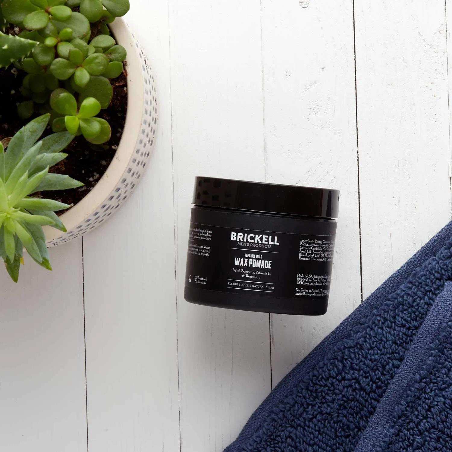 Мужская помада-воск Brickell Men’s Flexible Hold Wax Pomade 59 мл Brickell Men'S Products — фото 4