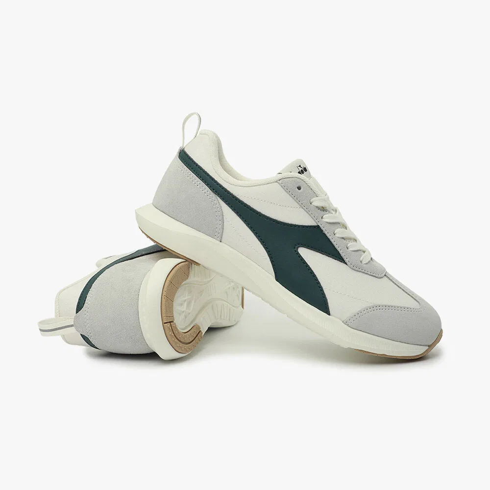 Мужские низкие кеды Avio белые с зелёным от Diadora — фото 3