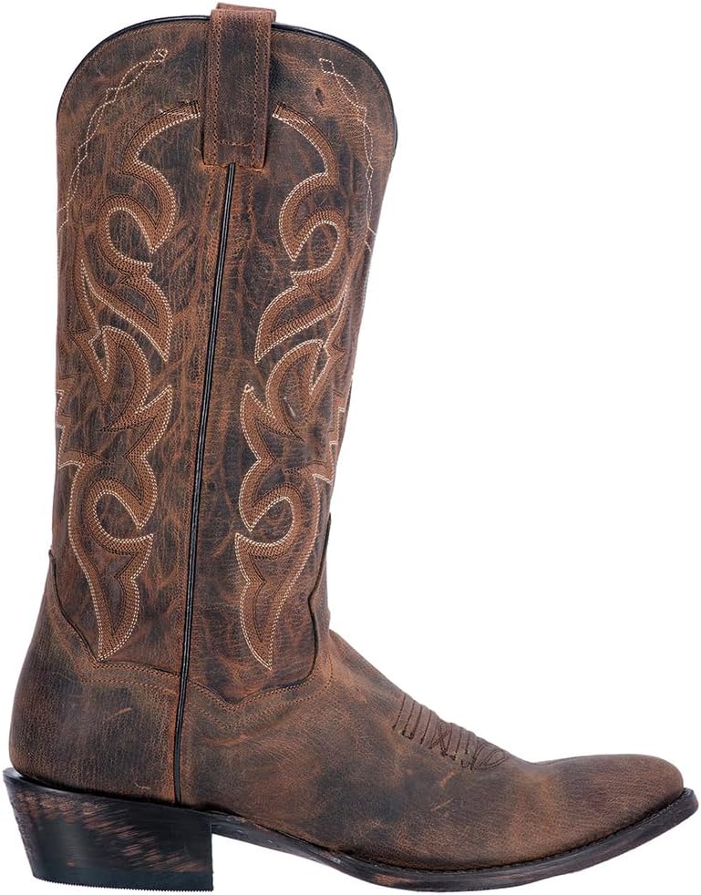 

Мужские повседневные ботинки Dan Post Mens Milwaukee с вышивкой, узкий круглый носок, средняя длина голенища - черные