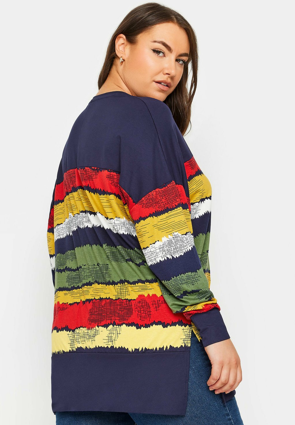 

Топ с длинными рукавами ABSTRACT Yours Clothing, темно-синий