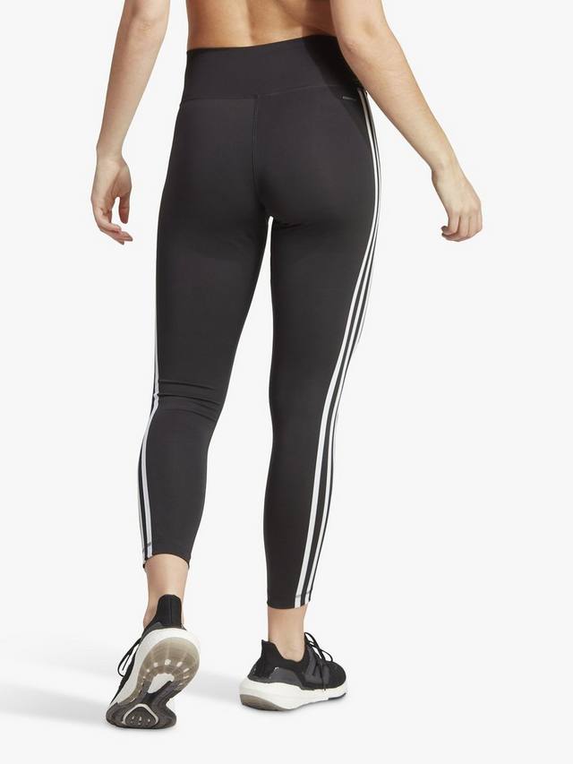 Леггинсы train essentials в 3 полосы с высокой талией 7/8 дюйма adidas, черный — фото 2