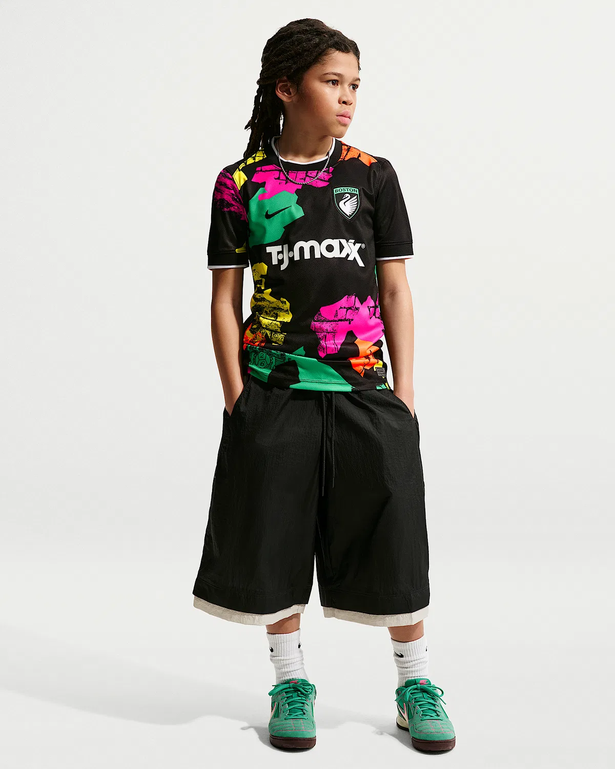 Детская футболка Nike Dri-FIT Replica Jersey Boston Legacy Stadium Edition, Black — фото 4