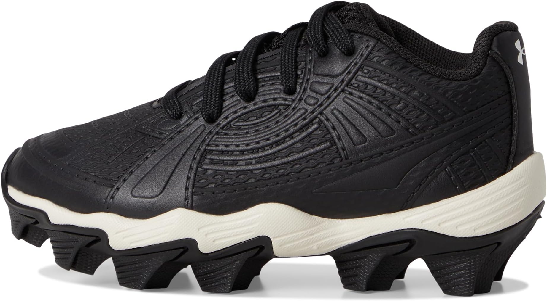 Кроссовки Under Armour Kids Glyde Sola Jr RM Softball Cleats, цвет Black/White/Black — фото 4