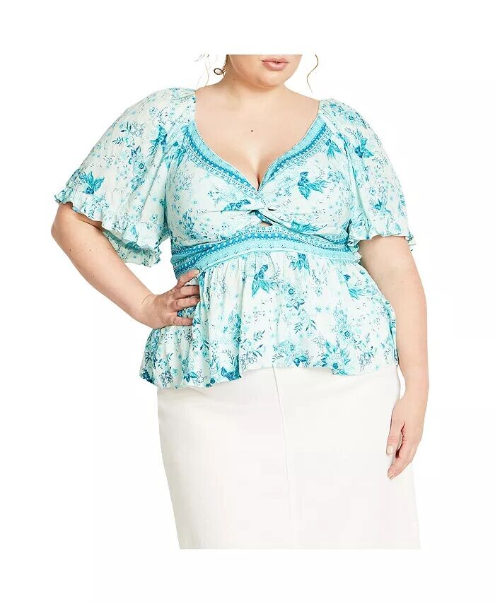 

Топ больших размеров Pretty Thing CITY CHIC, зеленый