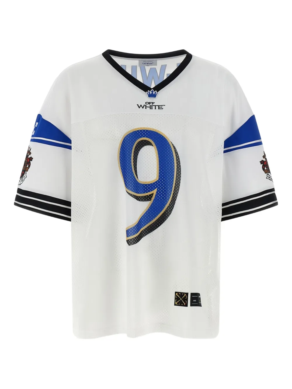 

Футболка с V-образным вырезом в футбольном стиле Off-White, белый